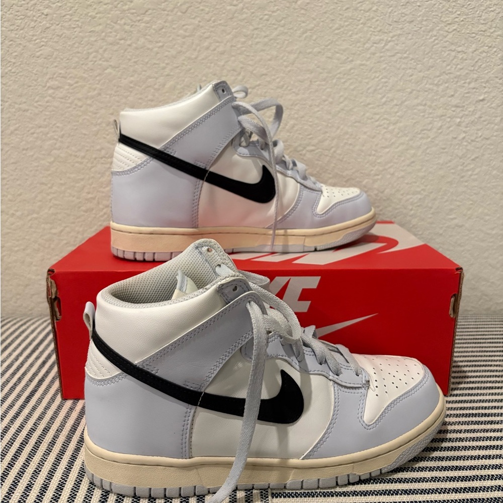Nike Dunk High Sneakers in White and Gray
